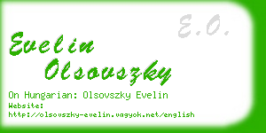 evelin olsovszky business card